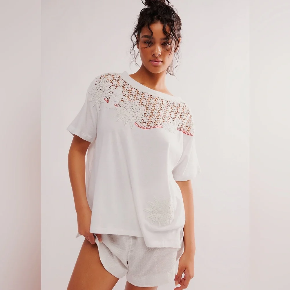 Free People Carly Twisted Tee NEW